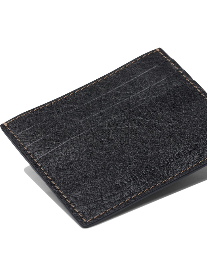 Brunello Cucinelli Calfskin Leather Card Holder Wallets & Card holders - Nero | 723fe2826872e8c06d997d032b9cb659b9d1374f