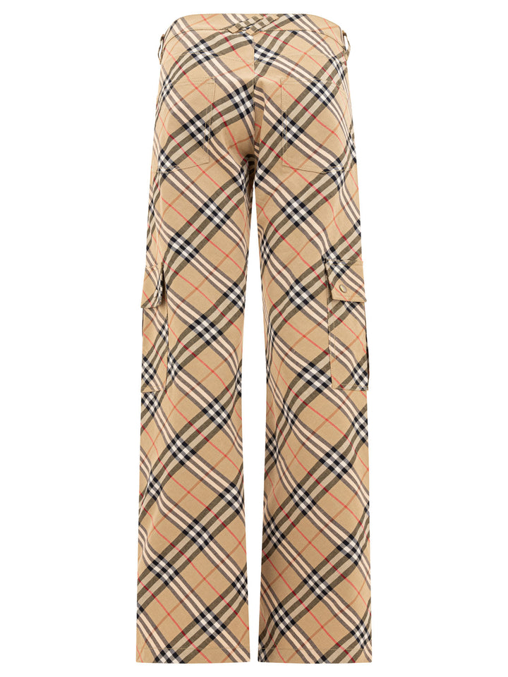 Burberry Check Trousers - Beige | 652e2c4950e47b8ba48ff061dcb9481b24e0253a