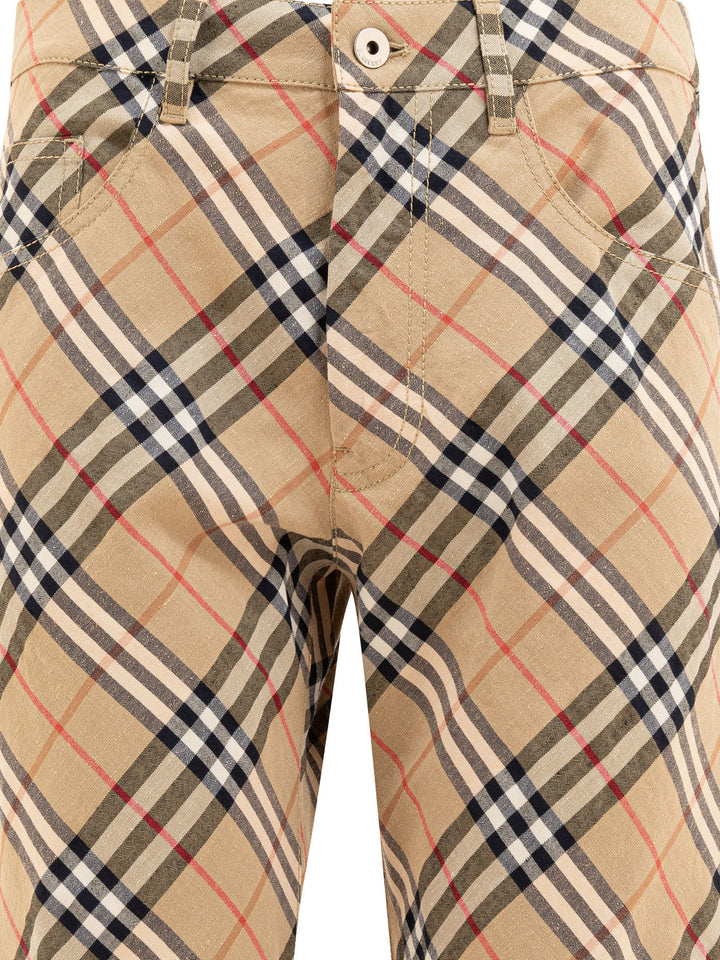 Burberry Check Trousers - Beige | e29f592e6b69561046871346ad72a8882c25359f
