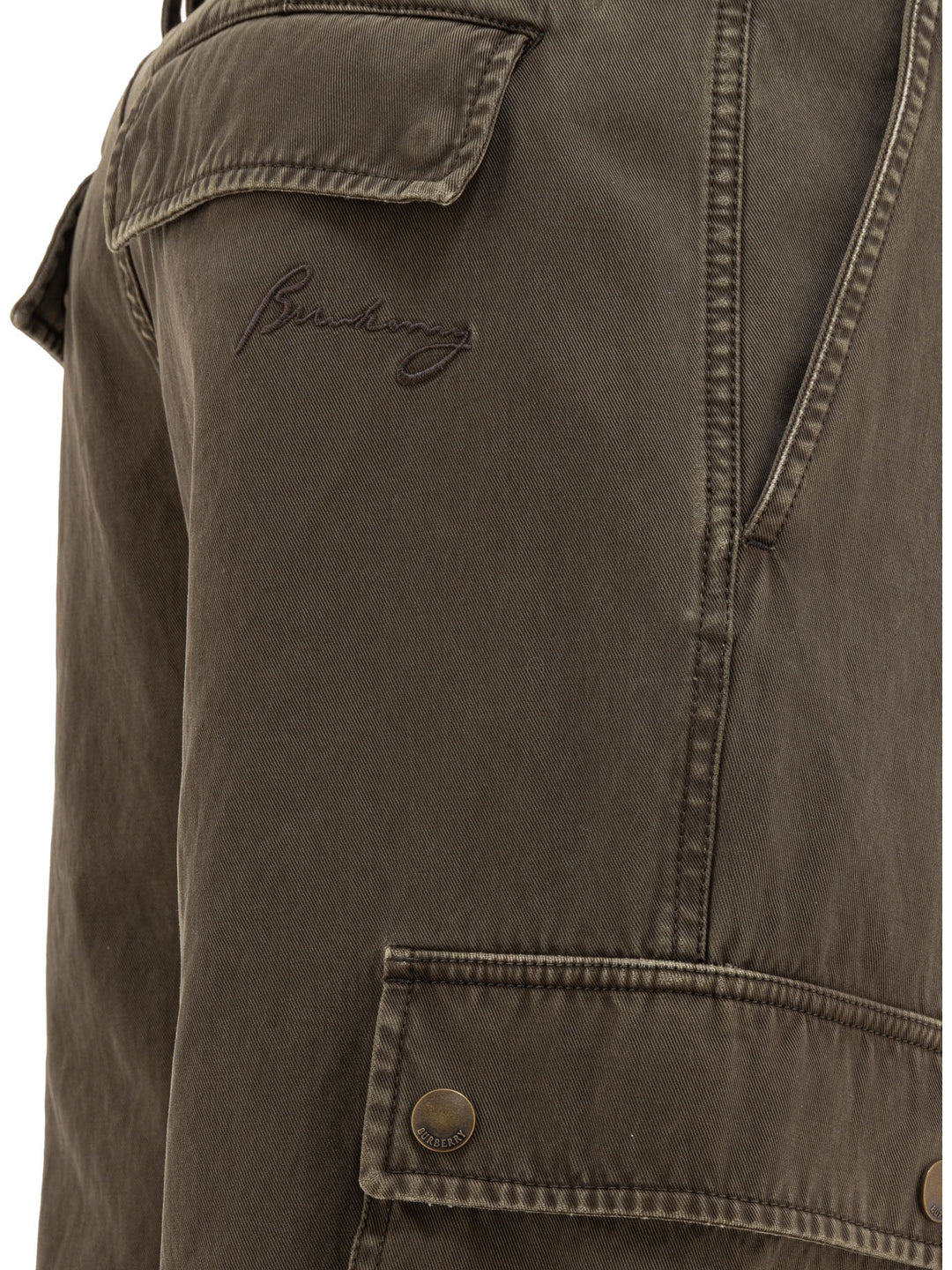Burberry Gabardine Cargo Trousers - Marrone | d30ae68cbaddeddc4b7a300ff19d5ad082bc63e1