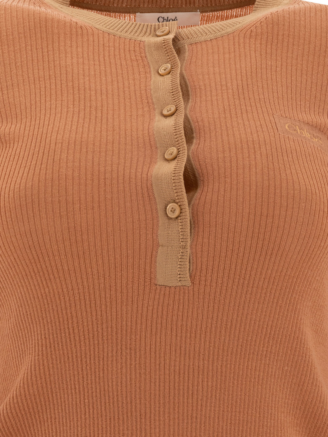 Chloé Henley T-shirts - Rosa | 424aaa77afc67dd1dcc78657b5a4b313bee47919
