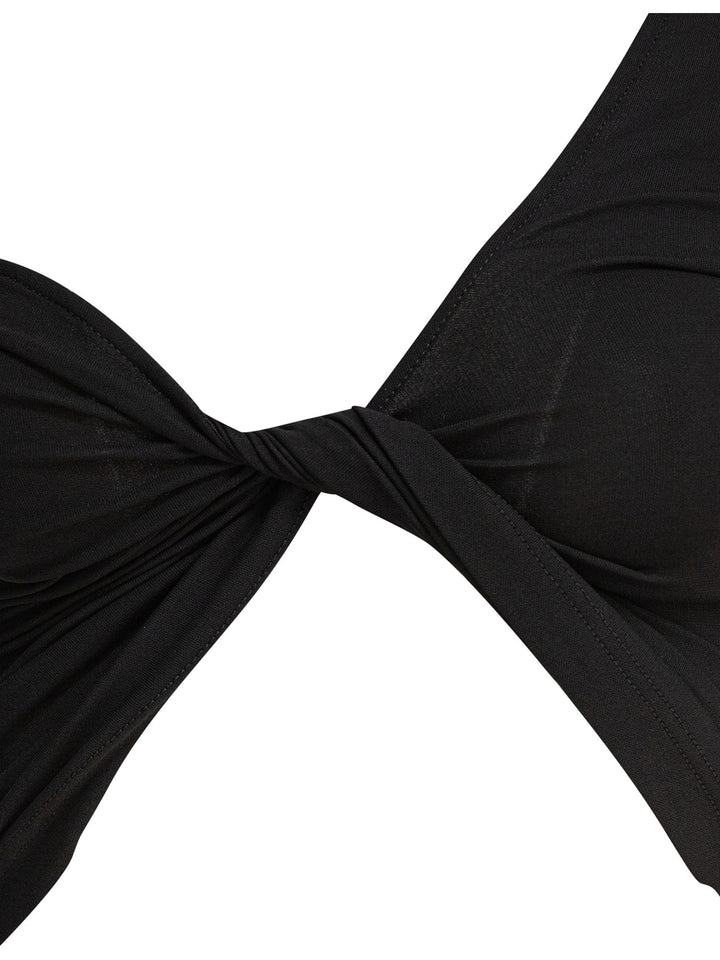 CourrèGes One-Shoulder Crop-Top Top - Nero | 26205387d264383ecabf2bc83f48f04554b57046