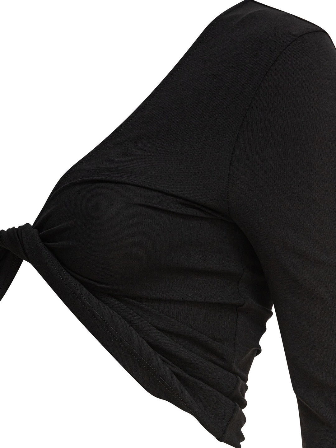 CourrèGes One-Shoulder Crop-Top Top - Nero | 950a5fe4f04a126e190fc4f1fe10f0ba27c2bff3