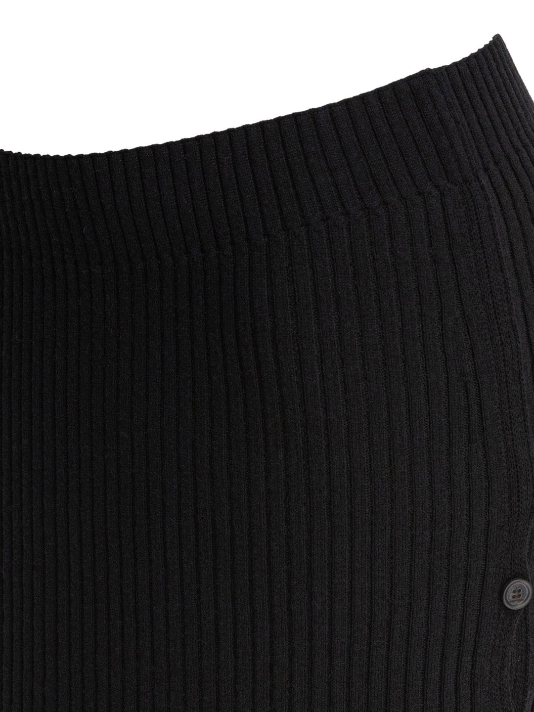 CourrèGes Cotton And Merino Wool Miniskirt Gonne - Nero | d57d218218badd85bd71d86777441165c9c5e607