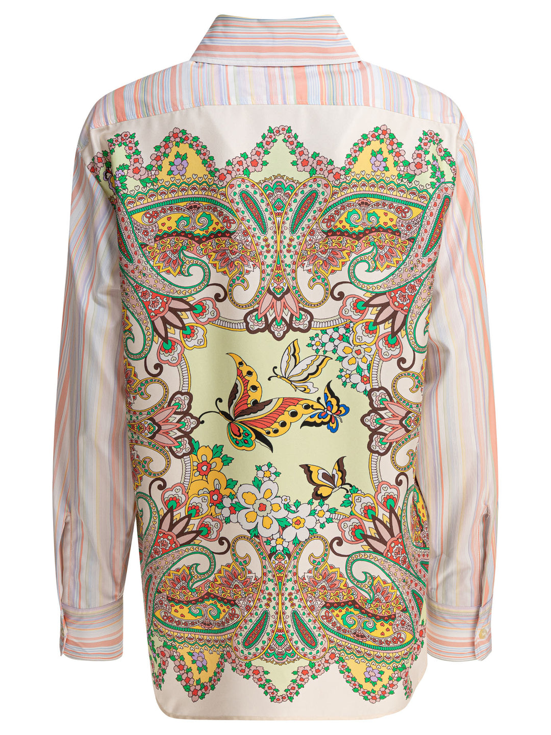 Etro Striped Shirt With Print On The Back Shirts - Rosa | f967d8da23c53ec23e8bf824b05f179b1cf57732