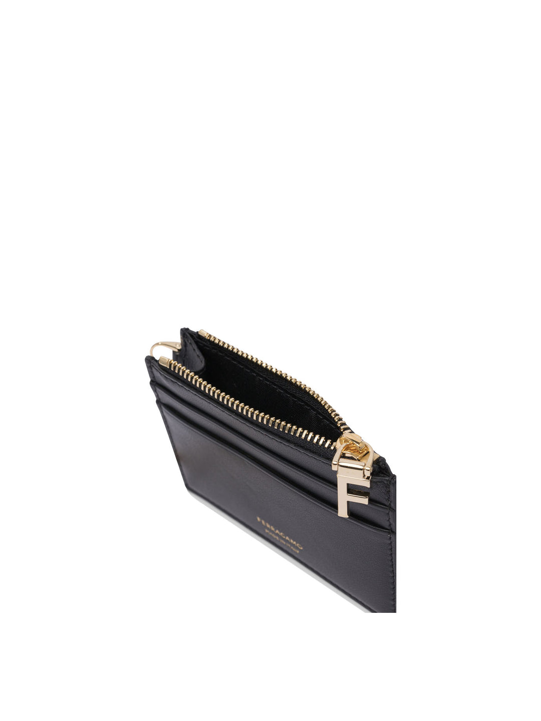 Ferragamo Leather Card Case With Keychain Wallets & Card holders - Nero | 282661a37e864bba33ae54fd2e0b453d2aee1c7a