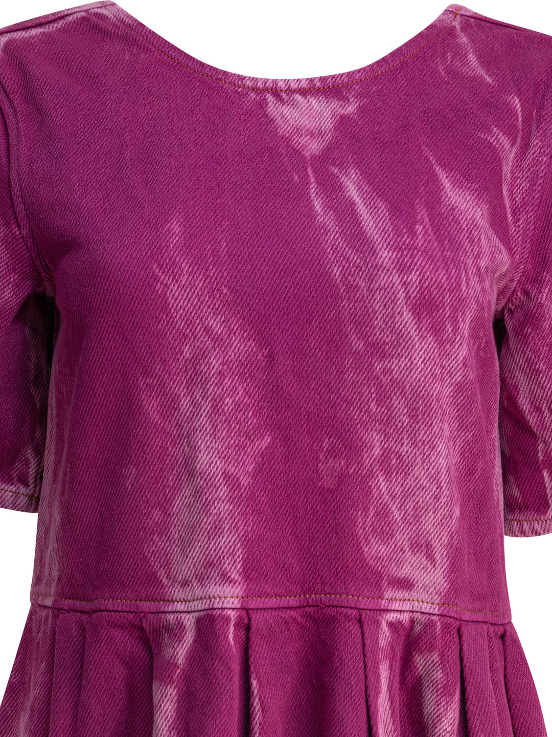 Ganni Denim Midi Dress With Open Back Abiti - Viola | 4c14170b20615352849f752735f81af4276d8bf8