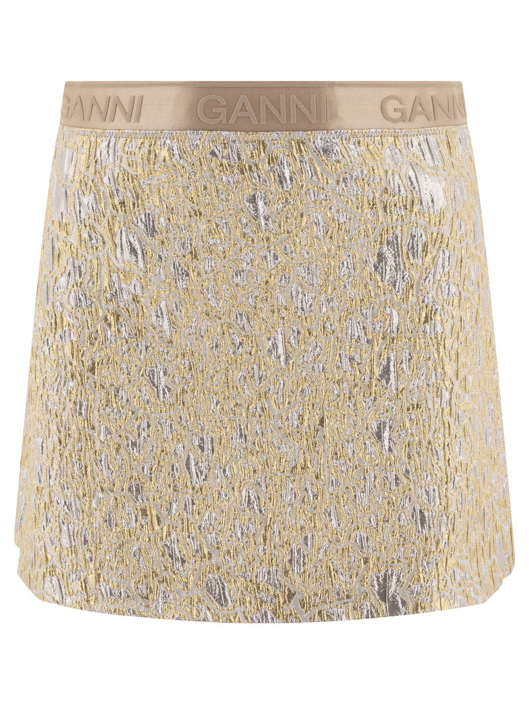 Ganni Gold And Silver Miniskirt Gonne - Oro | 765c76483a1d129408bb1ba622cdcd9cfea85e57