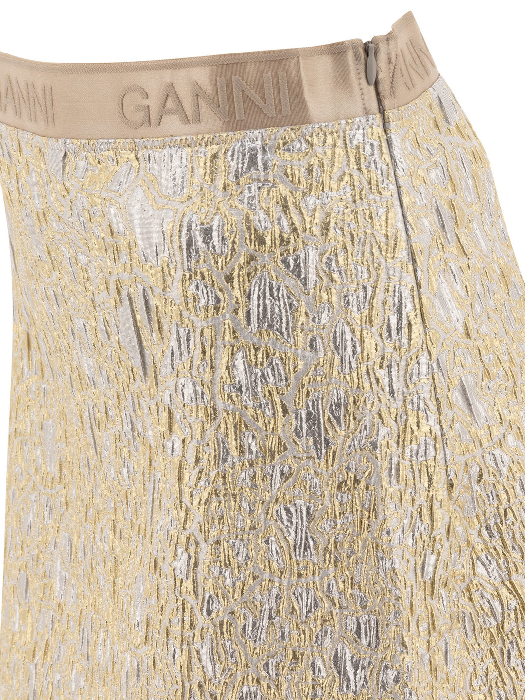 Ganni Gold And Silver Miniskirt Gonne - Oro | 2f76117f79df4db6df120e5886e09fafba22cdc2