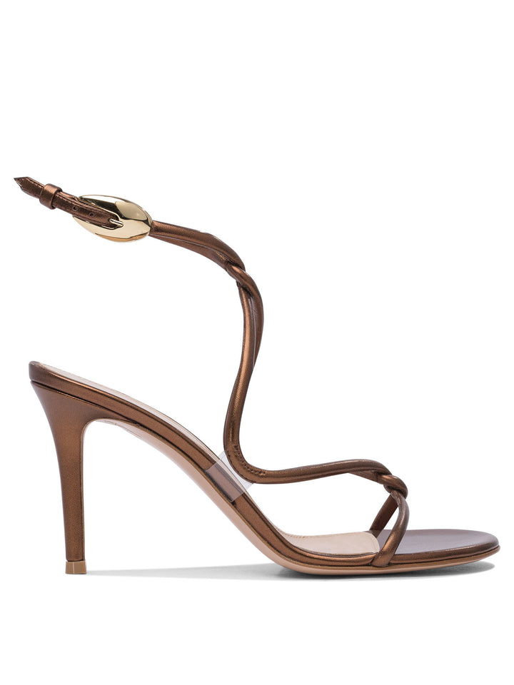 Gianvito Rossi Jungle Mamba 85 Mm Sandali - Bronze | 018e994e164ba101caeec1504efaf29601ea38cb