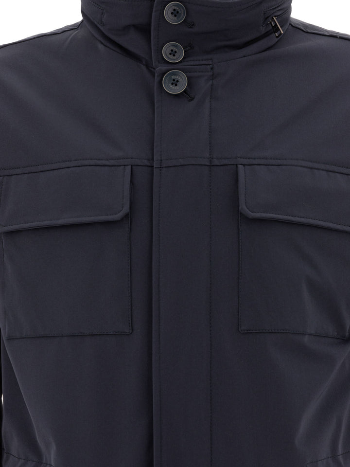 Herno Lightweight Cashmere And Wool Jacket Jackets and Coats - Blu | 6e6eeee82dd6ee9789951f7b0cf835666d1af62d