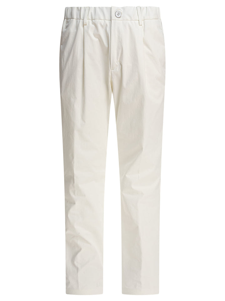 Herno Cotton Drawstring Pants Trousers - Bianco | 462f4cf540904ca224438be4119b80bb52cf8521