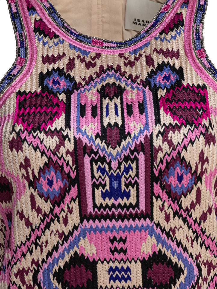 Isabel Marant Embroidered Dress With Bangs Abiti - Rosa | 14bbfa4233be1395d14a935c42dfc8c612c4ed1b