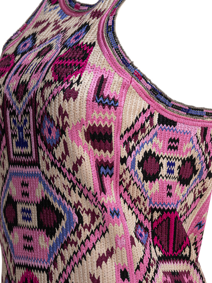 Isabel Marant Embroidered Dress With Bangs Abiti - Rosa | 7c95754f47cb6bd33e206e18ba3fb9e7b2362faf