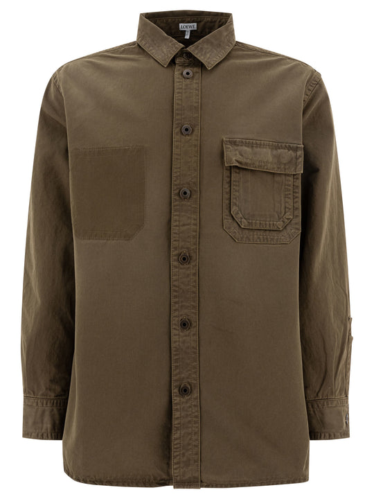 Cotton Overshirt Jacket Jackets And Coats Verde