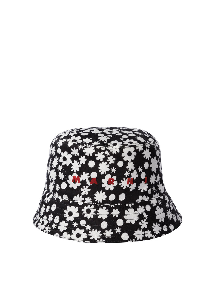 Marni Cotton Bucket Hat Cappelli - Nero | ac0cabcacd2425904e2dac4b687674df2530fbfc