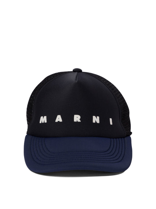Trucker Hat With Logo Cappelli Blu