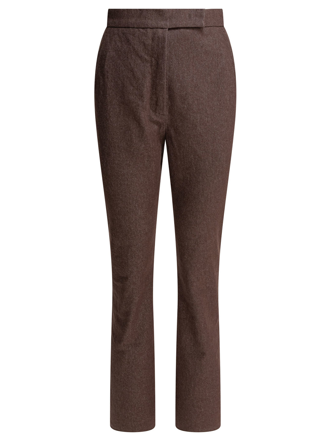 Max Mara Denim-Effect Cotton Trousers - Marrone | 916d705d0c1fc2e8e1a45f3a581b11a6b67d07fa