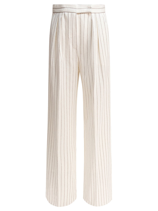 Wide-Leg Trousers Bianco