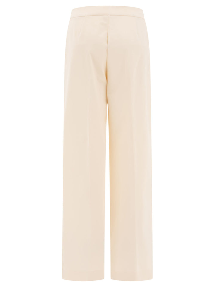 Max Mara Straight-Leg Trousers - Bianco | 6dd61c6a49565de92ec1e0d367bf3f272daf2541