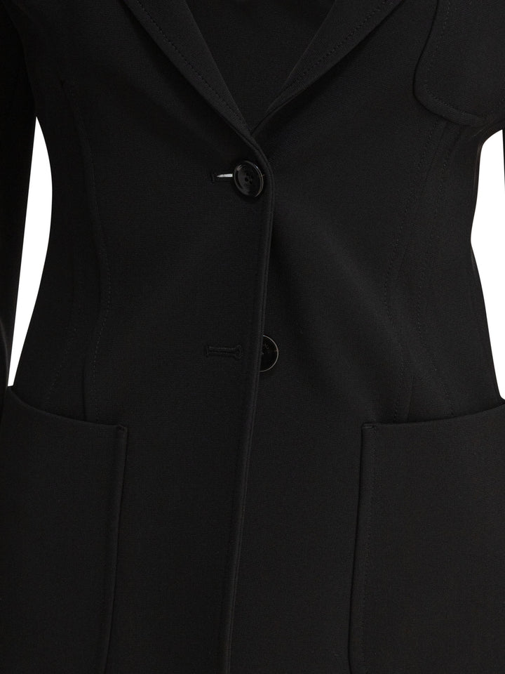 Max Mara Slim Jersey Blazer Jackets and Coats - Nero | c7611084ec73e9ea171570cc3f1c1649651053db