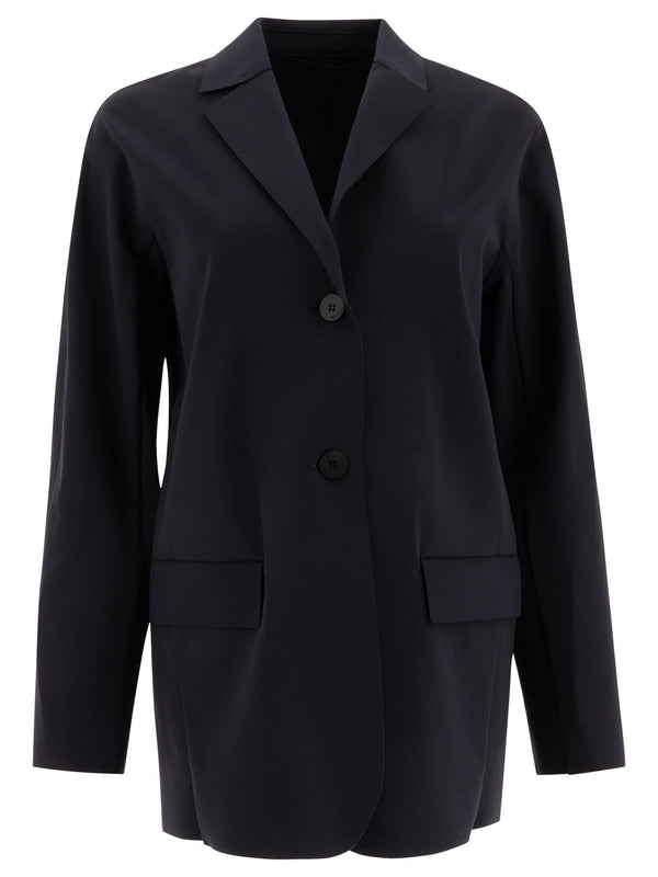 Blazer de un solo botón en jersey para hombre azul