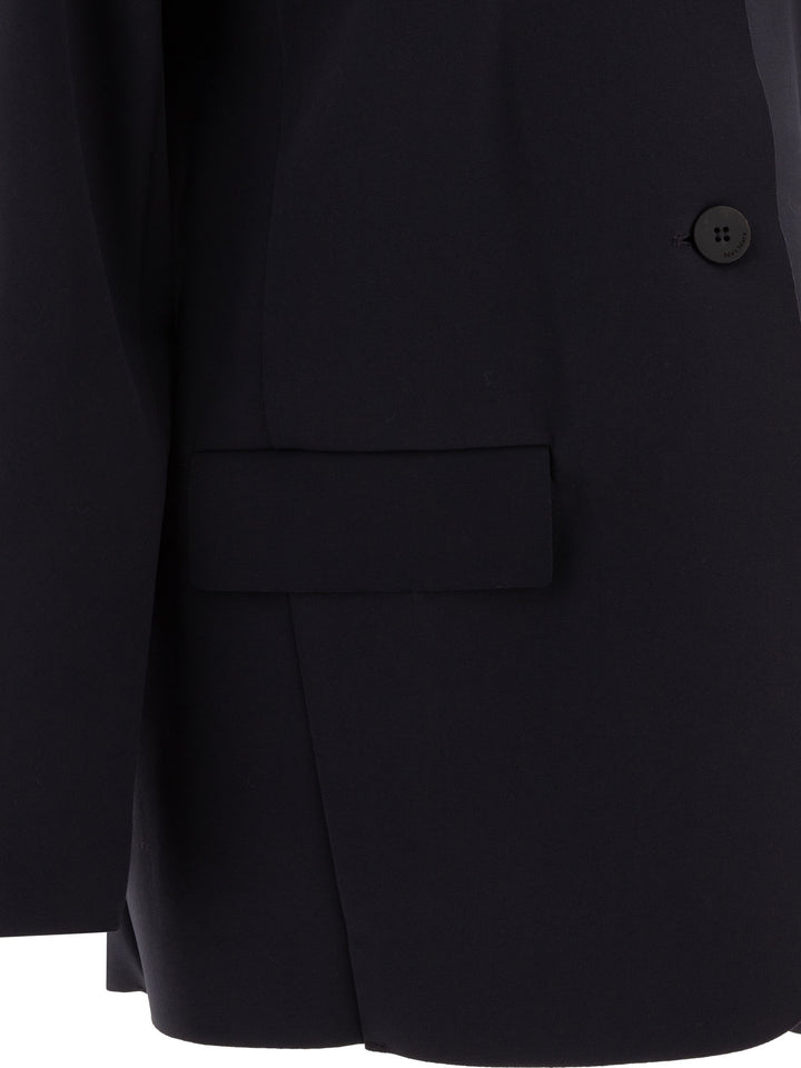 Max Mara Single-Breasted Jersey Blazer Jackets and Coats - Blu | d487bdf0b97e9730563ff5cc1ff68a4c59e46a60