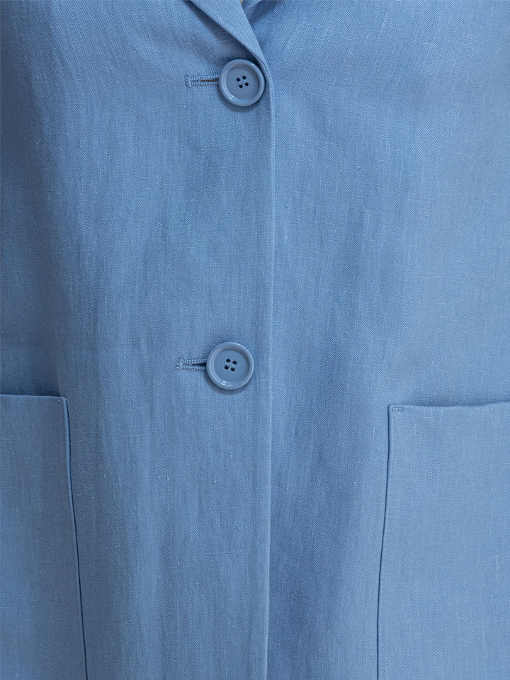 Max Mara S Blazer With Linen Pockets Jackets and Coats - Light blue | c3e691b2091c9c281d71144210a8dfa1f4ca8a6e
