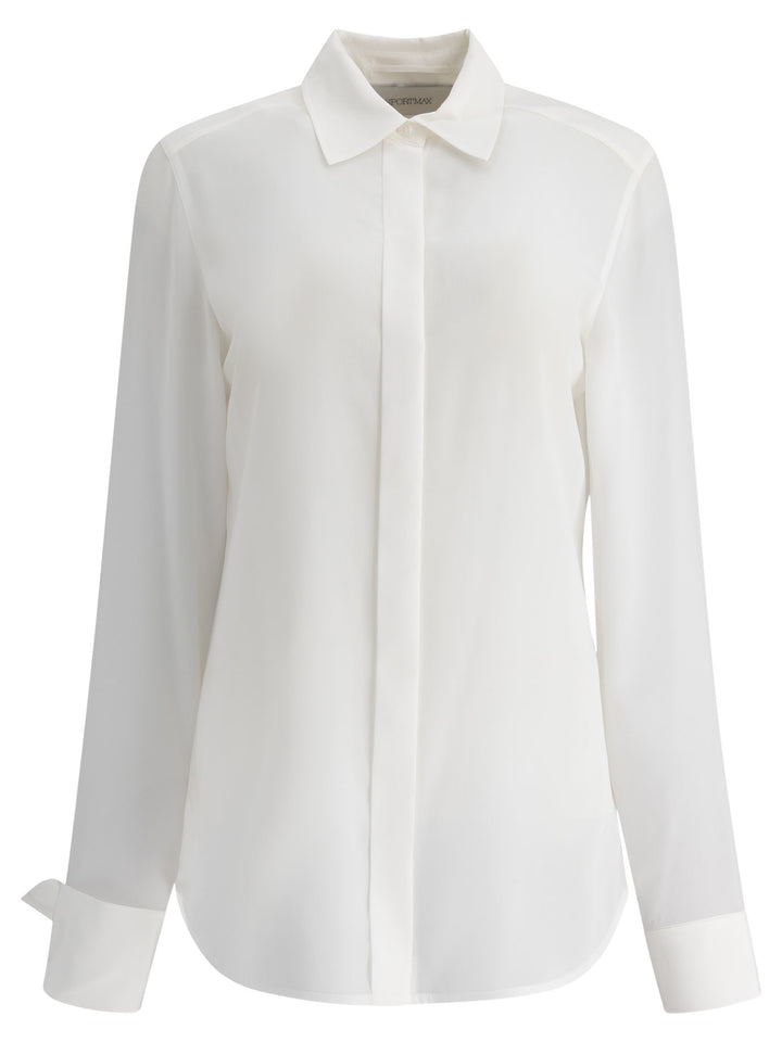 Max Mara Sportmax Silk Shirt Shirts - Bianco | 2178668b6db226c0b7966ec98ce225f6be351e0a