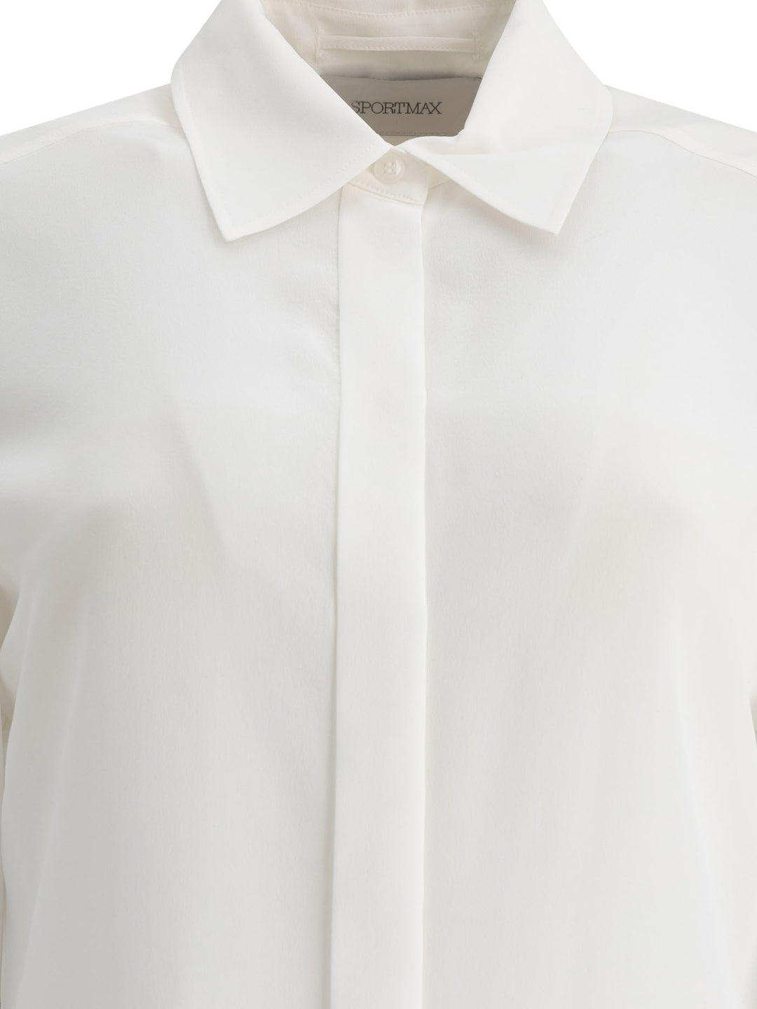 Max Mara Sportmax Silk Shirt Shirts - Bianco | 0daf00a8ee3021bd0e7b03bbbcfa286e1943b56d