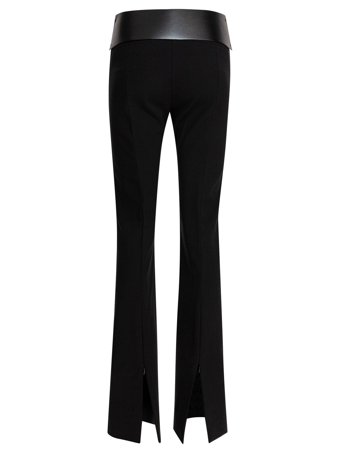Max Mara Sportmax Flared Pants With Leather Belt Trousers - Nero | 7e1994bf442f99196f6a0e8c1f69977860e09b1a