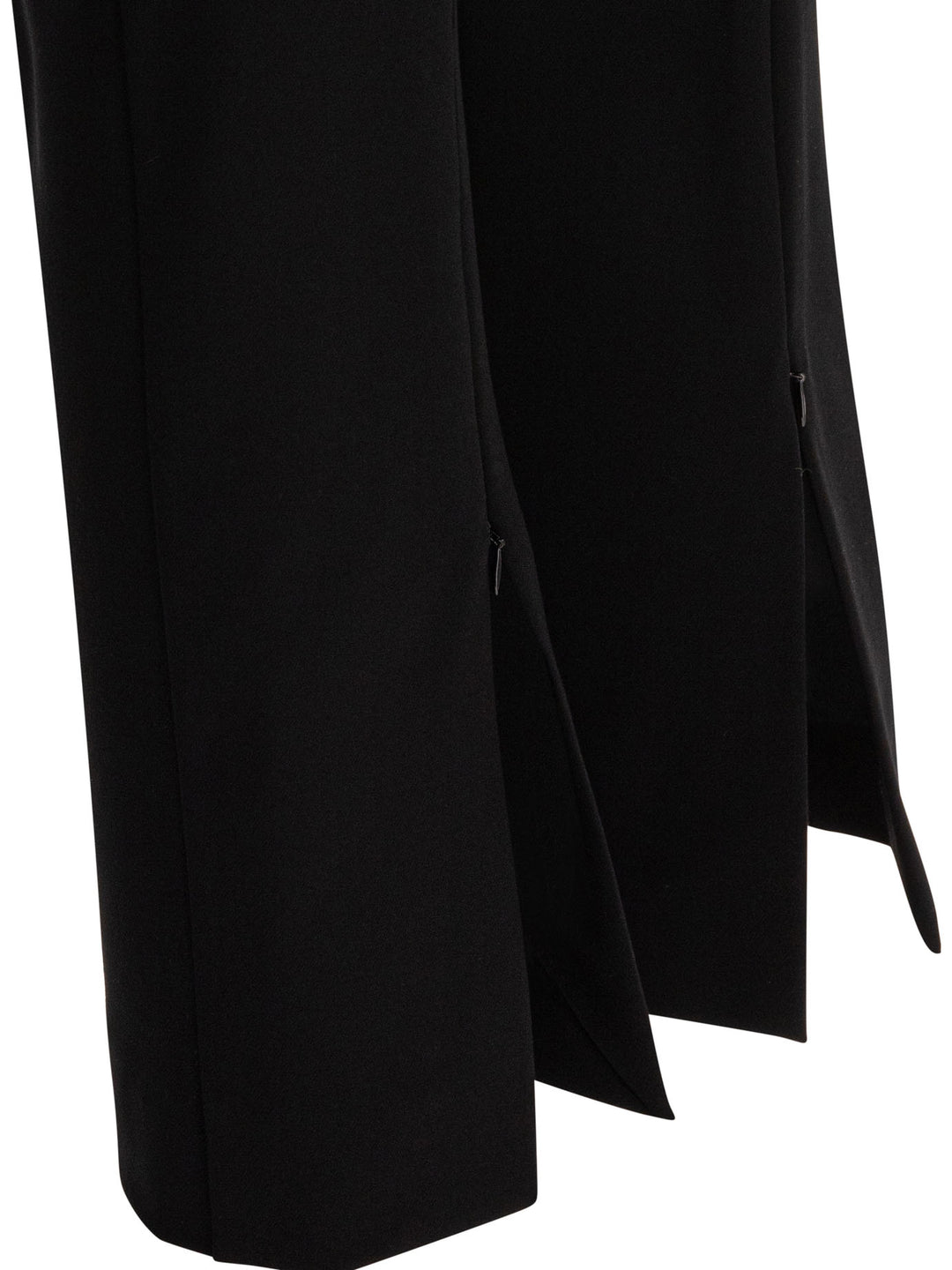 Max Mara Sportmax Flared Pants With Leather Belt Trousers - Nero | 0d32f059b9607751b1a36b63327d850cccc49cbe
