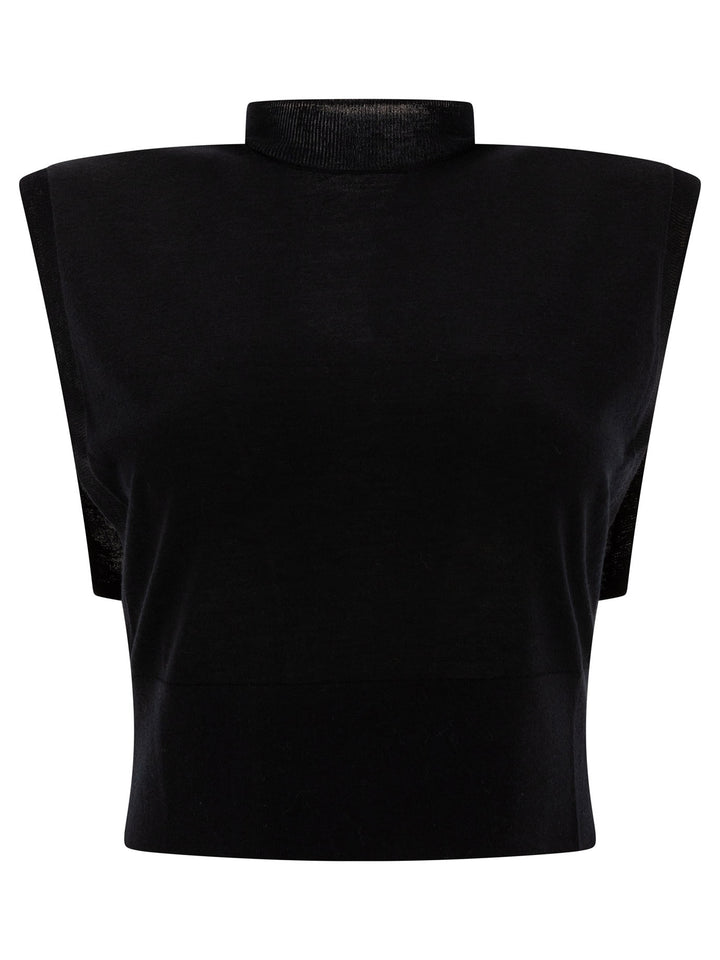Max Mara Sportmax Cotton Sleeveless Top Top - Nero | ad49ad927f21dda79c47847f9eff272f6f1e3b4a