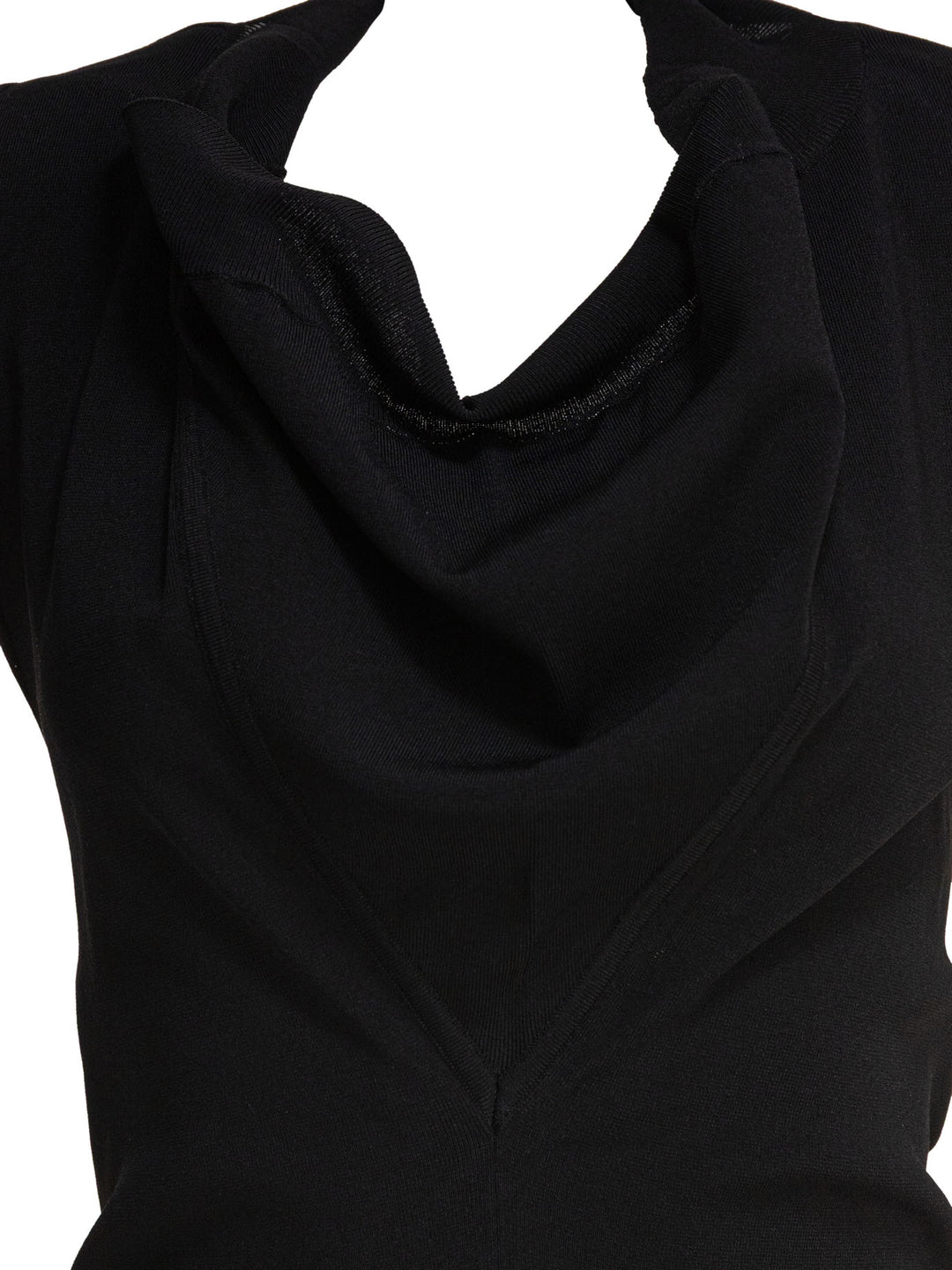 Max Mara Sportmax Sleeveless Draped Bodysuit Top - Nero | 429f124ff65c937b1e7a09b853e5413a58e63b66