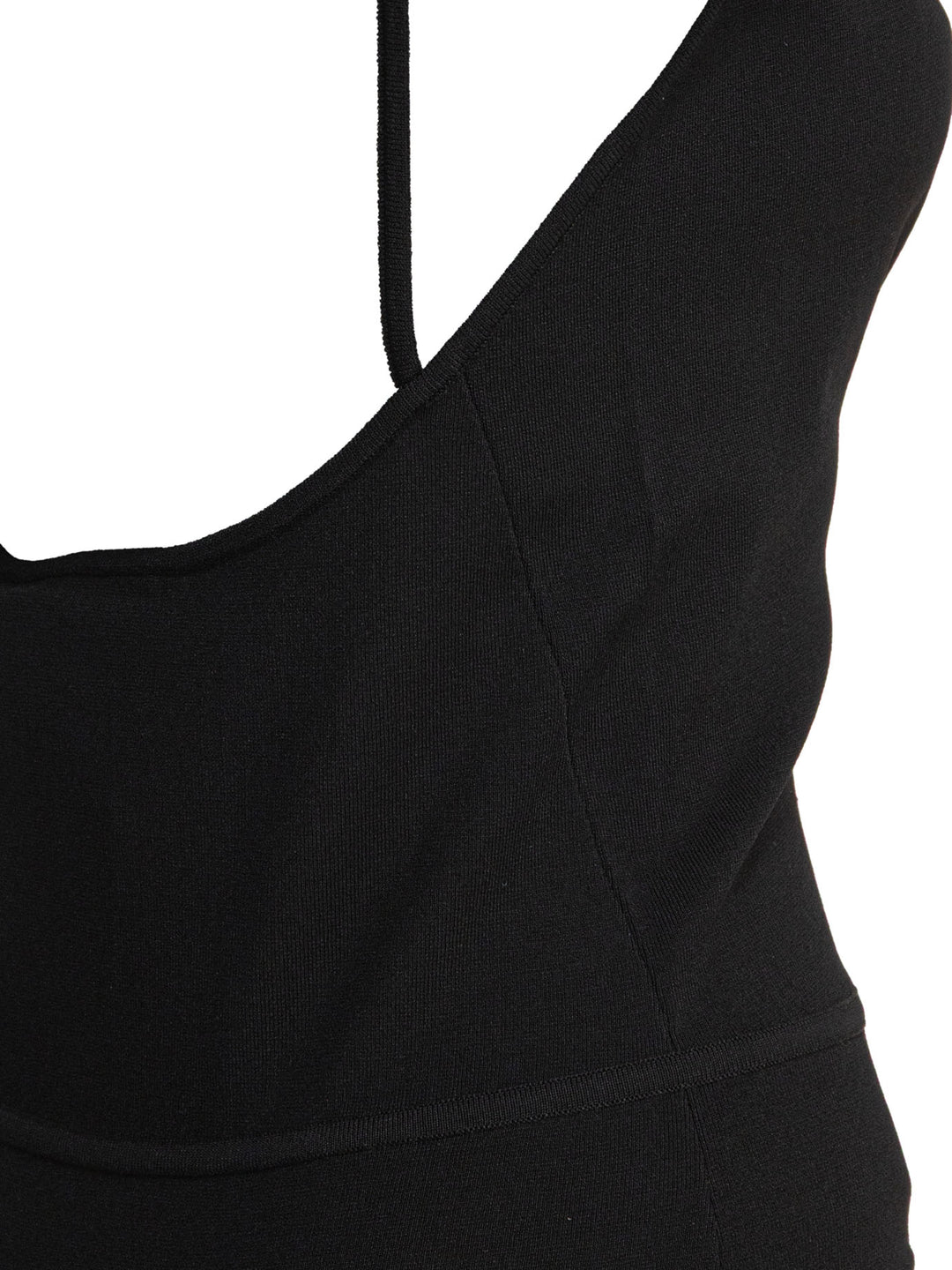 Max Mara Sportmax Sleeveless Draped Bodysuit Top - Nero | f225a40bb4b4a6b065ede972ace672a792ab7823