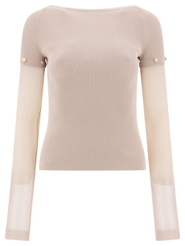 Camiseta de cuello redondo rosa