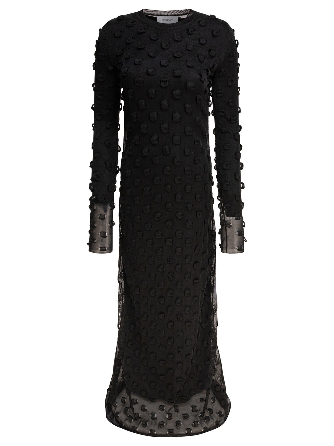 Max Mara Sportmax Long Flared Dress Abiti - Nero | 6894ce4358a0bce65bc272091993e2309f3b32c4