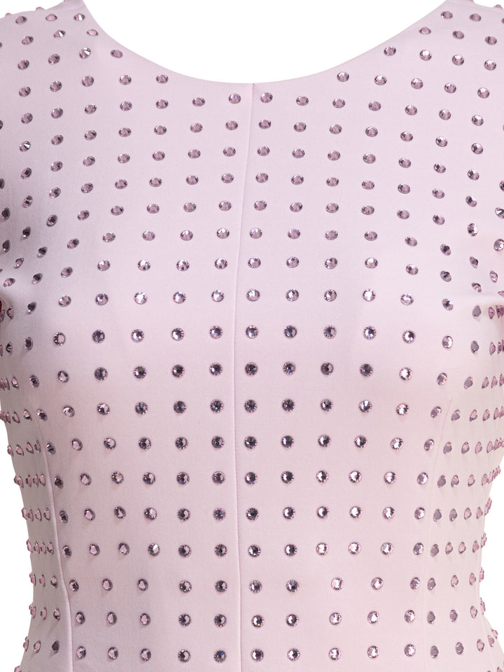 Max Mara Sportmax Short Dress With Open Back Abiti - Rosa | 0d35fa52d68f31beee2300a88af14c88695fcb58