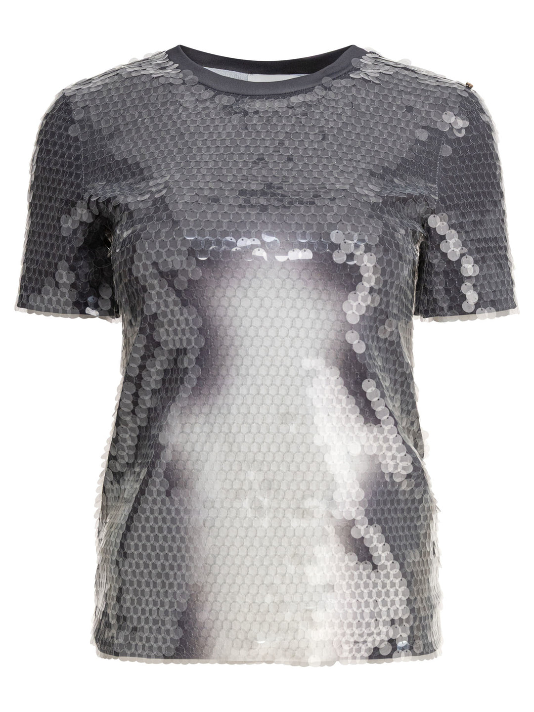 Max Mara Sportmax T-Shirt With Sequins T-shirts - Grey | 8ed5c739220b5c72b6a45080eeb00f3b9dadabd7