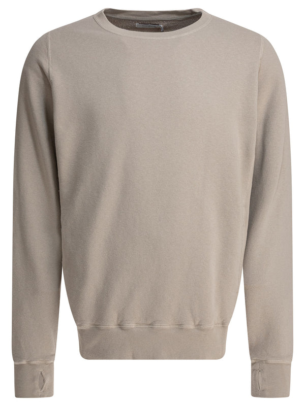 Cotton Crewneck Sweatshirt Beige