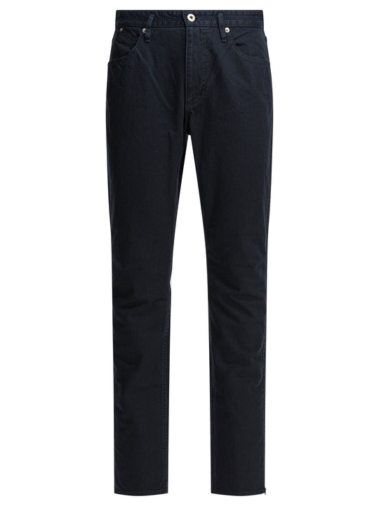 Five-Pocket Cotton Pants Trousers Blu
