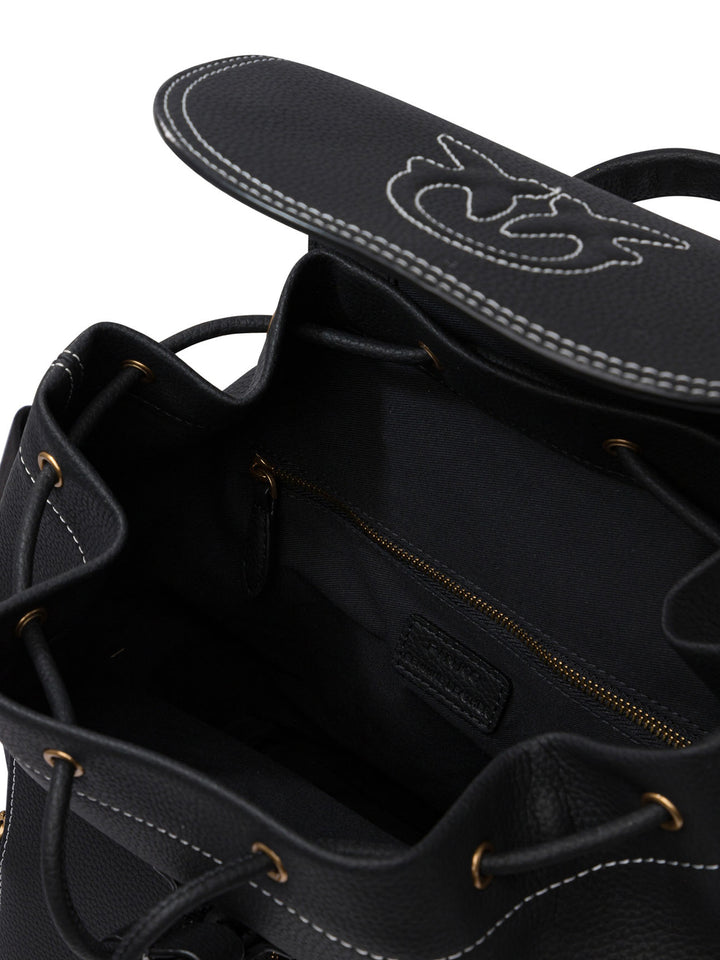 Pinko Zainetto Multitasche In Pelle Bottalata Zaini e Valigie - Nero | d72b9e7beb5a7afc77812391112948ecfdba47cd