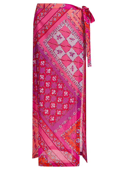 Festa Print Skirt Swimwear Rosa