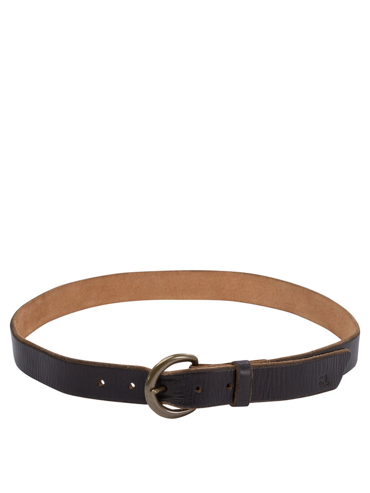 Rrl By Ralph Lauren Hammered Leather Belt Cinture - Marrone | 7f807a3d84d53ed382339928a7e31af33ebff498