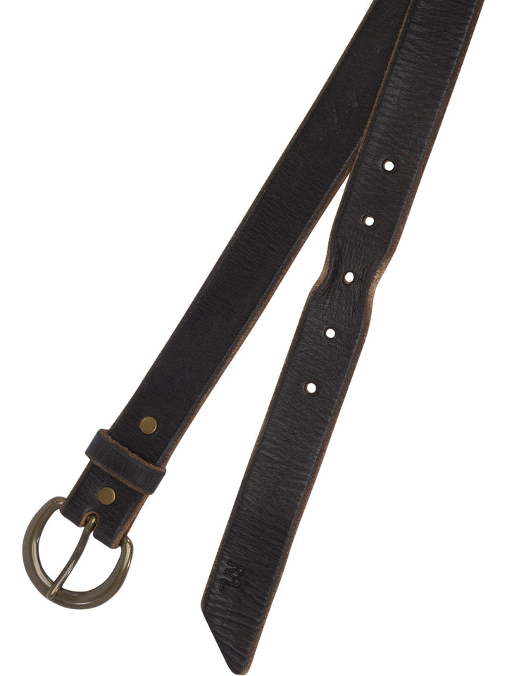 Rrl By Ralph Lauren Hammered Leather Belt Cinture - Marrone | 5dc984d6c3557e42e507795a89ad67204d12c2ce