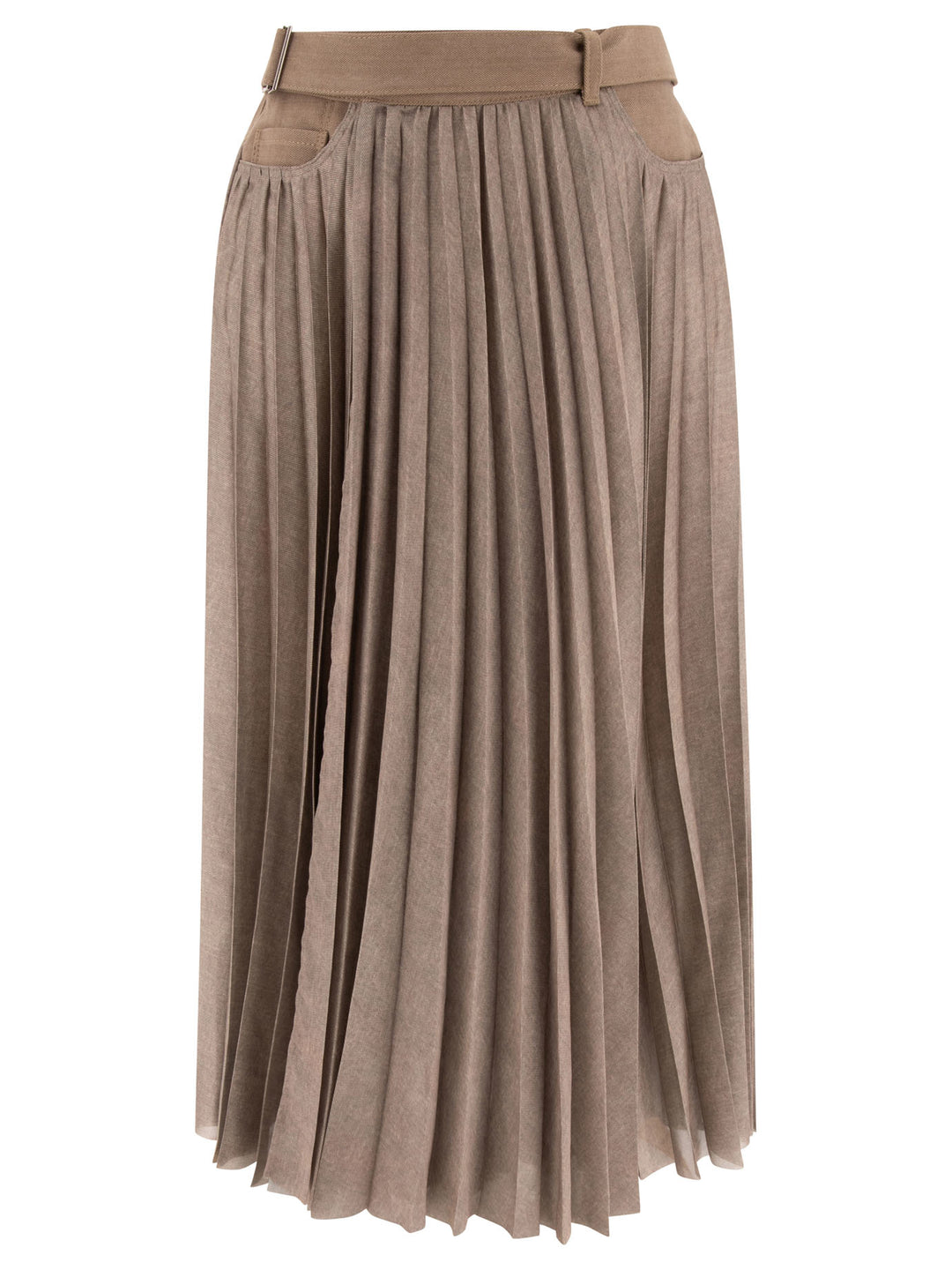 Sacai Pleated Skirt Gonne - Beige | fdb72477a2fc26da143e202d40e1be6cf68a5ef9