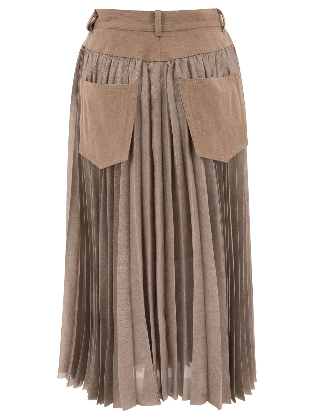 Sacai Pleated Skirt Gonne - Beige | f106146981f480e1b03b4952e18d92d23139d3e6