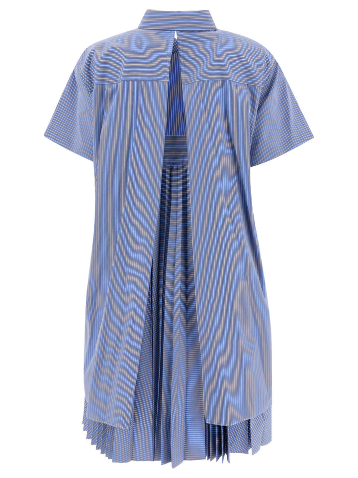 Sacai Shirt Dress Abiti - Blu | b90ff5736cada80b5f06f8e79927a168066a194a