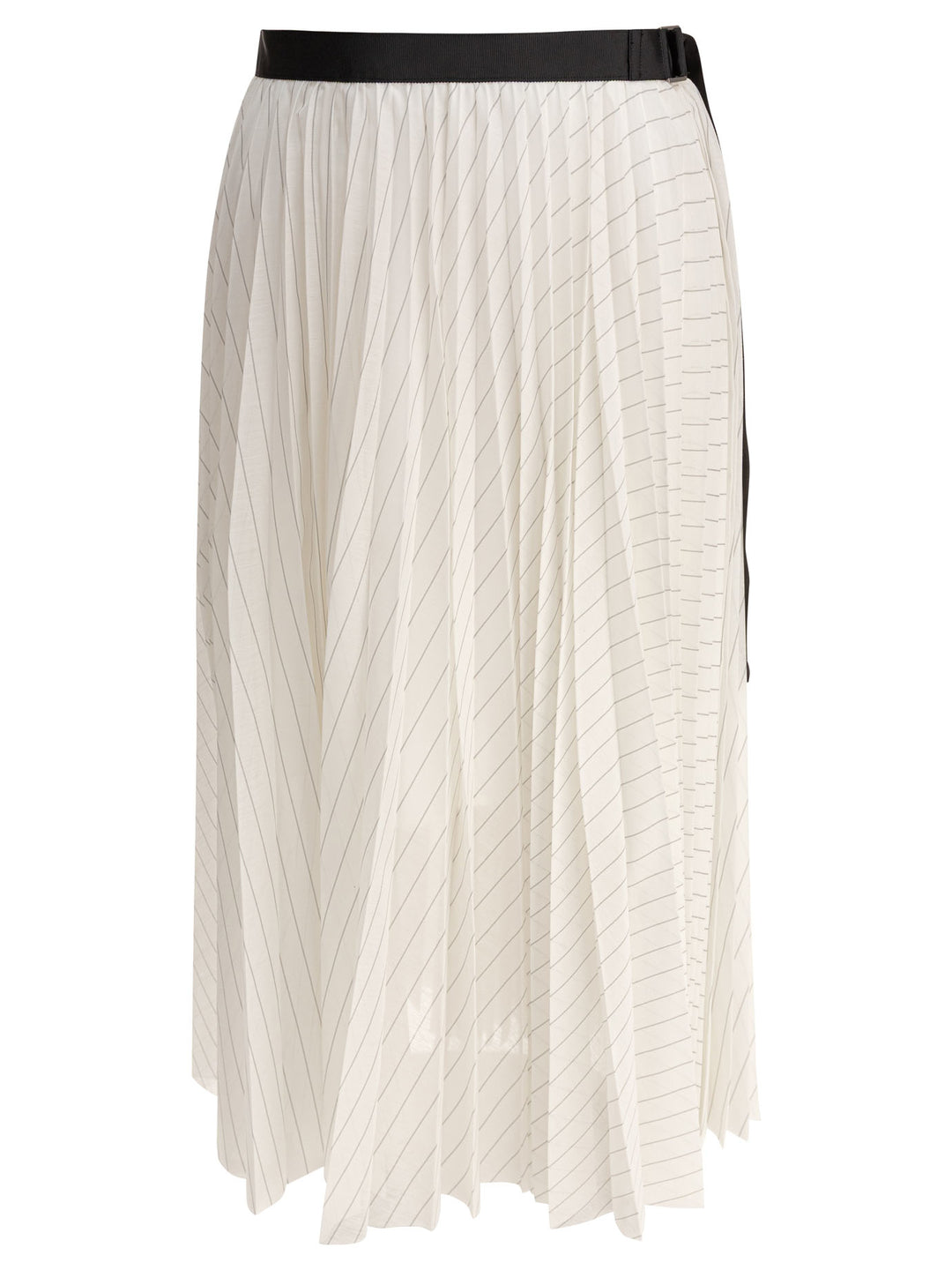 Sacai Pleated Skirt Gonne - Bianco | f95aa56462ed250450312763ce5bd53910ae1961