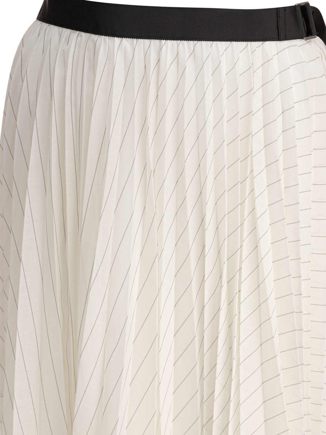 Sacai Pleated Skirt Gonne - Bianco | 4364381e50b626ca9af6219468aec57217b01602